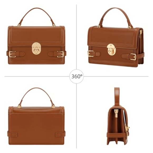 Woven PU Leather Crossbody Bag with Adjustable Strap & Clutch Option - Picture 7 of 7